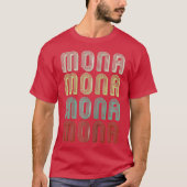De naam is Mona in Retro  Disco Funny T-shirt (Voorkant)