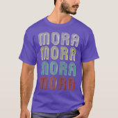 De naam is Mora in Retro Disco Funny T-shirt (Voorkant)