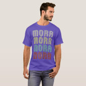 De naam is Mora in Retro Disco Funny T-shirt (Voorkant volledig)
