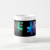 De naam Jane in 3D Lichten (Foto) Koffiemok (Center)