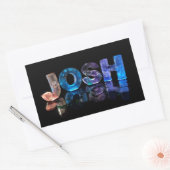 De naam Josh in 3D Lights (Foto) Rechthoekige Sticker (Envelop)
