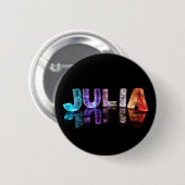 De naam Julia in 3D-lichten (foto) Ronde Button 5,7 Cm (Voorkant /achterkant)