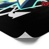 De naam Justin in graffiti Poster (Hoek)