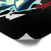 De naam Justin in graffiti Poster (Hoek)