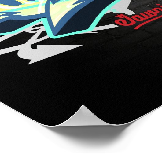 De naam Justin in graffiti Poster (Hoek)