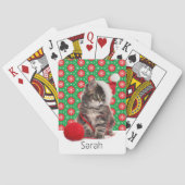 De naam kerstkeuken personaliseren in een Santa Ha Pokerkaarten (Achterkant)