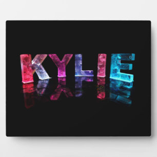 De naam Kylie in 3D Lichten (Foto) Fotoplaat
