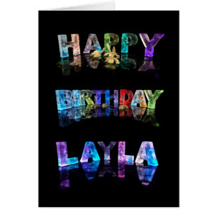 De naam Layla in 3D-lichten (foto)