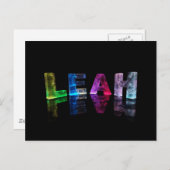 De naam Leeg in 3D-lichten (foto) Briefkaart (Voorkant / Achterkant)