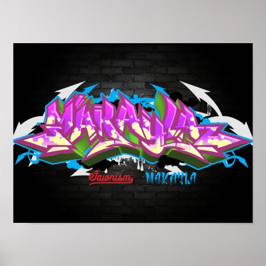 De naam Makayla in graffiti Poster (Voorkant)