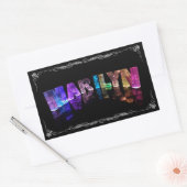 De naam Marilyn in 3D Lichten (Foto) Rechthoekige Sticker (Envelop)