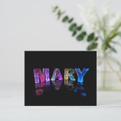 De naam Mary in 3D Lichten (Foto) Briefkaart (Staand voorkant)