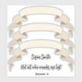 De Naam of het Bericht van de Banners van de Vinta Sticker (Vel)