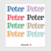 De naam Peter Sticker (Vel)