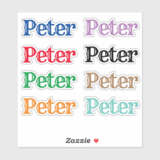 De naam Peter Sticker