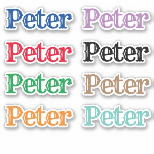 De naam Peter Sticker (Voorkant)