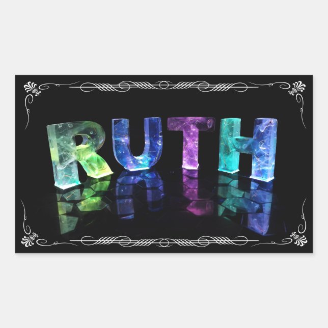 De naam Ruth in 3D Lichten (Foto) (Voorkant)