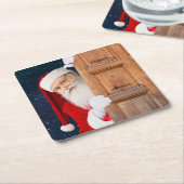 De naam Santa Merry Christmas Kartonnen Onderzetters (Schuin)