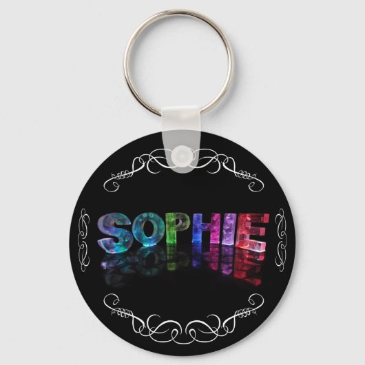 De naam Sophie - naam in lichten (foto) Sleutelhanger (Voorkant)