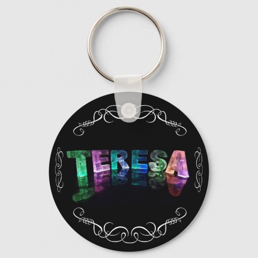 De naam Teresa - naam in lichten (foto) Sleutelhanger (Voorkant)