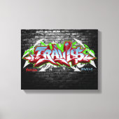 De naam Travis in graffiti Canvas Afdruk (Voorkant)