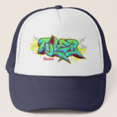 De naam Tyler in graffiti-Trucker Hat Trucker Pet (Voorkant)