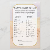 De naam van de baby vult het Lege Baby shower Game (Voorkant)