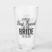 De naam van de beste vriend van de bruid: Keepsake Glas (Voorkant)