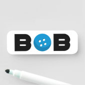 De naam van de Bob-knop Naamplaatje (In situ)