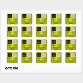 De Naam van de Code van logo QR Dank het Verkopen Vierkante Sticker (Vel)