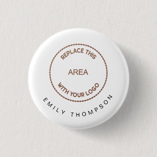 De Naam van de Delegatie van de Werknemer van het Ronde Button 3,2 Cm (Voorkant)