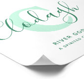 De naam van de dik betekenend schaduwen van groene poster (Hoek)