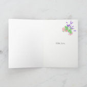 De Naam van de douane Bloemen dankt u voor Weekend Bedankkaart (Binnen)