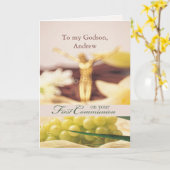 De Naam van de douane, de Eerste Heilige Communie Kaart (Gele Bloem)