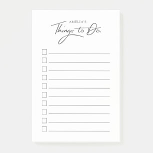 De naam van de douane dingen-aan-do-lijst post-it® notes