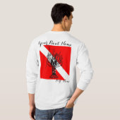 De naam van de douane drijft Vlag en Spiny Lobster T-shirt (Achterkant volledig)