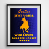 De naam van de douane enkel een Meisje dat van Qua Poster