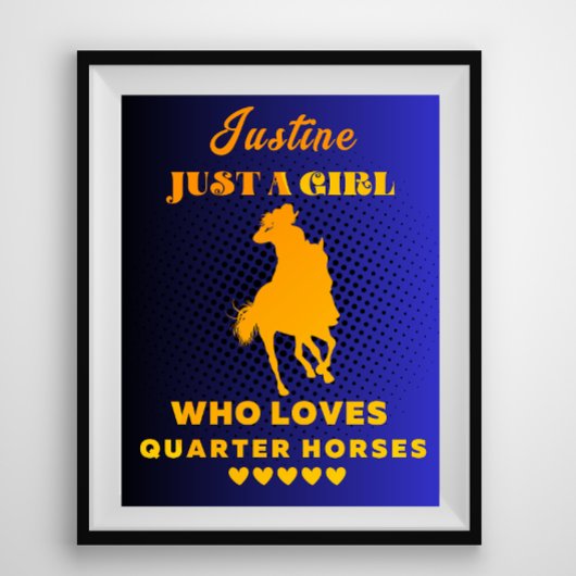 De naam van de douane enkel een Meisje dat van Qua Poster