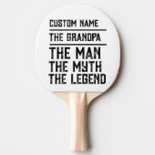 De naam van de douane geeft het Man de mythe de le Tafeltennisbatje (Voorkant)