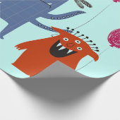 DE NAAM VAN DE DOUANE HEEFT MONSTER BIRTHDAY Wrapp Cadeaupapier (Hoek)