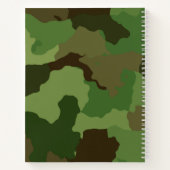 De Naam van de douane op achtergrond Camouflage Notitieboek (Achterkant)