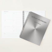 De Naam van de douane op Silver Metal Kijk 2020 Planner (Display)