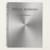 De Naam van de douane op Silver Metal Kijk 2020 Planner (Voorkant)
