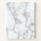 De Naam van de douane op Witte Marmer kijkt Notitieboek (Achterkant)