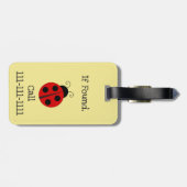 De Naam van de Douane van het meisje met Ladybug Bagagelabel (Achterkant horizontaal)
