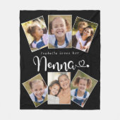 De naam van de douane verliest Nonna Cute Fun Foto Fleece Deken (Voorkant)