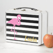 De Naam van de douane w/Flamingo op Zwarte en Witt (In situ)