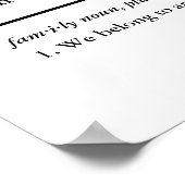 De Naam van de Familie van de douane en de Definit Poster (Hoek)