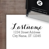 De Naam van de Familie van de douane en het Adres  Zelfinktende Stempel