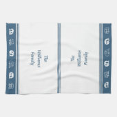 De Naam van de Familie van de douane Retro Campers Theedoek (Horizontaal)